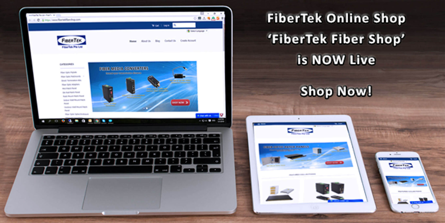 Banner for FiberTek Online Shop Launched