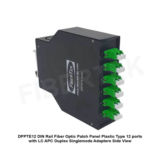 FiberTek DPPTE12 Series  12 ports with LC APC Duplex Singlemode Adapters