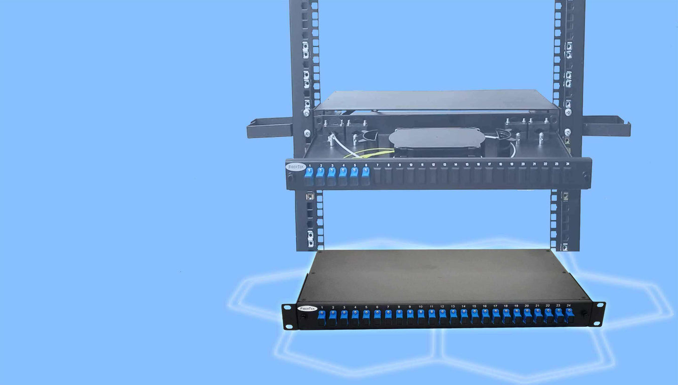 FPP124 Series Rack Mount Fiber Patch Panel with SC Simplex Adapters