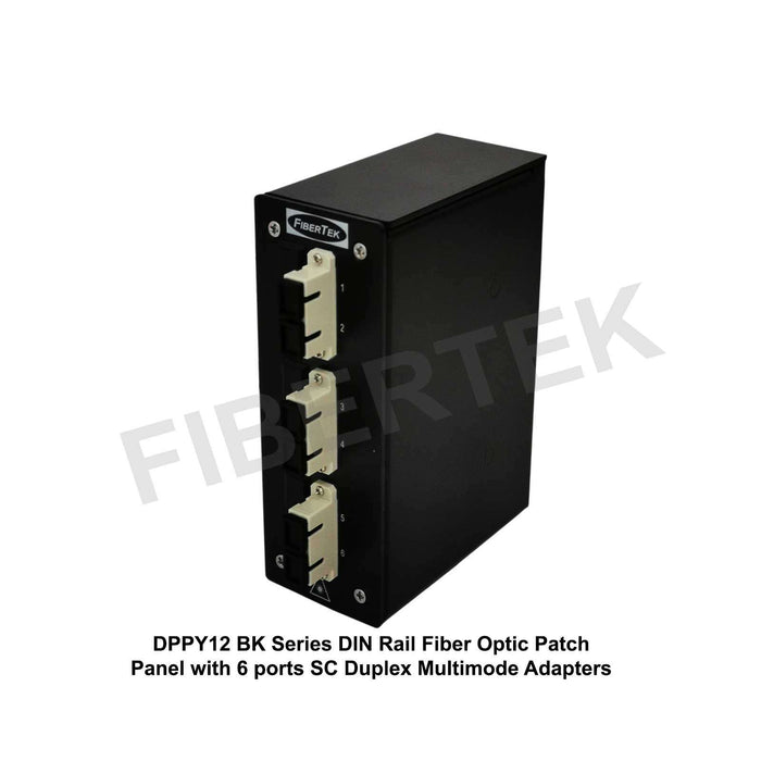 Side view of DPPY12 BK Series with 6 ports SC Duplex Multimode Adapters