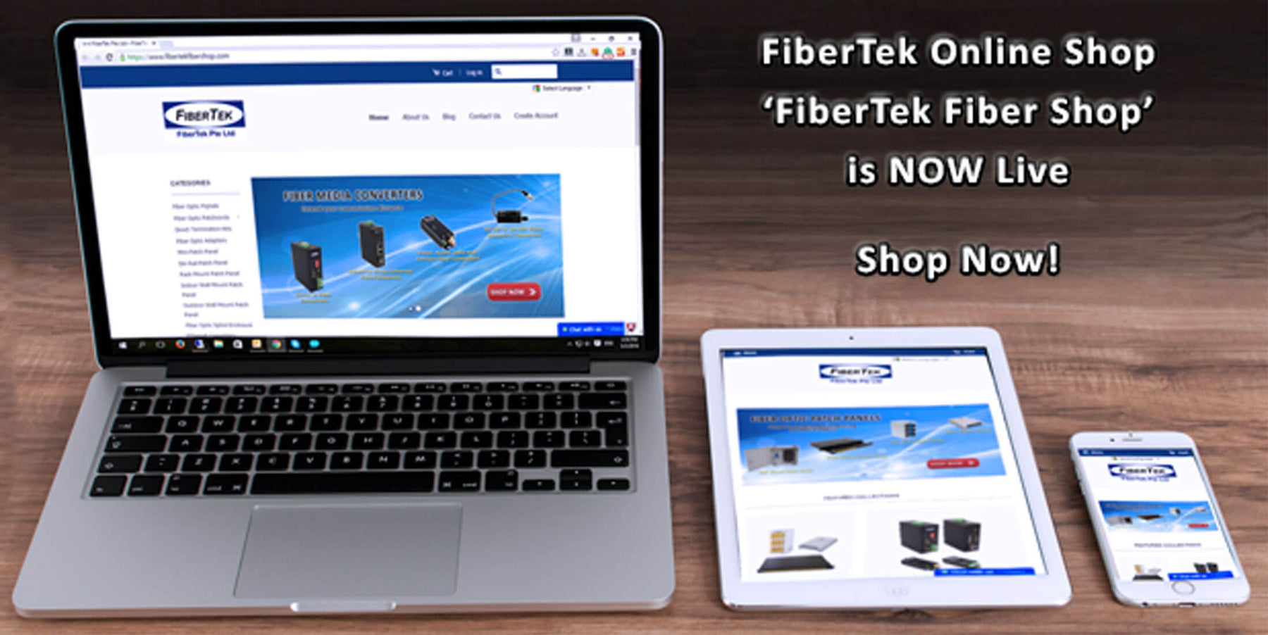 Banner for FiberTek Online Shop Launched 