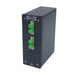 DPPY12 Series DIN Rail Fiber Patch Panel loaded with 4 fiber ports FC APC Duplex Singlemode Adapters