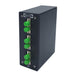 DPPY12 Series DIN Rail Fiber Patch Panel loaded with 6 fiber ports FC APC Duplex Singlemode Adapters