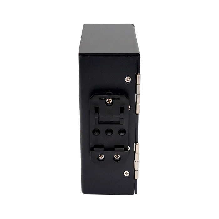 DIN Rail Clip View of DPPY12 BK Series UTP CAT6A Ethernet Patch Panel