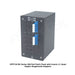 Side View of DPPY24 BK Series DIN Rail Patch Panel with 8 ports LC Quad Duplex Singlemode Adapters