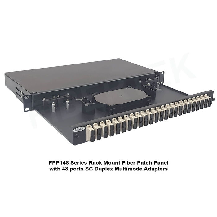 FPP148 series rack mount patch panel with 48 ports SC Duplex Multimode Adapters