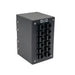 Side View of DPPY24-12-U6A(BK) UTP CAT 6A DIN Rail Ethernet Copper Patch Panel - left side view 