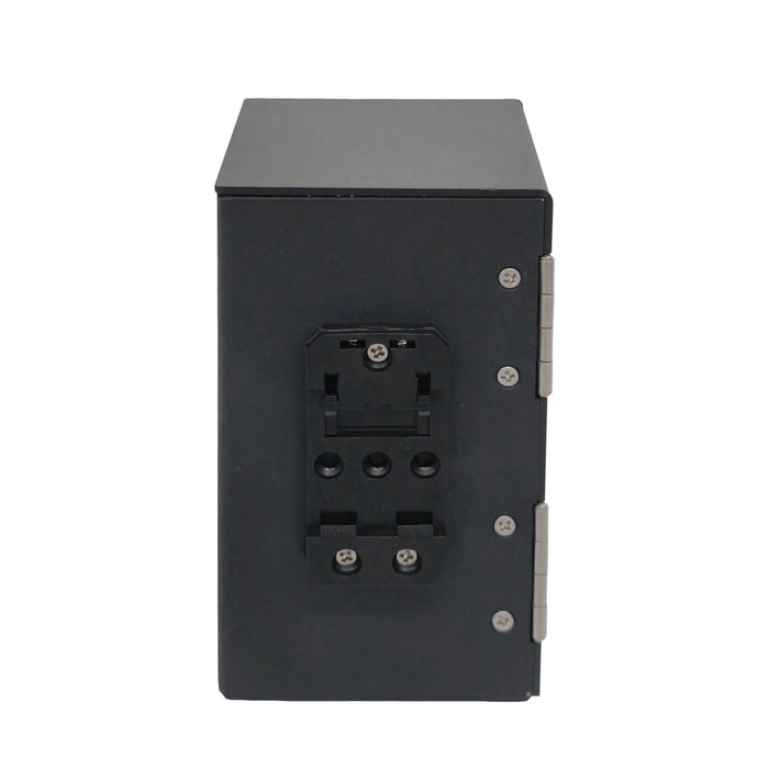 Back view of  lDPPY24-12-U6A(BK) UTP CAT 6A DIN Rail Ethernet Copper Patch Panel 
