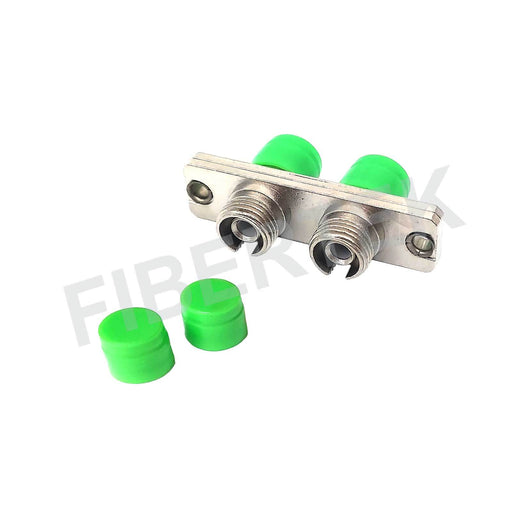 FC APC Duplex Singlemode Fiber Optic Adapter with green dust cap 