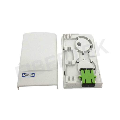 Mini Wall Mount Fiber Optic Patch Panel 2 Ports SC APC Duplex Singlemode Adapter