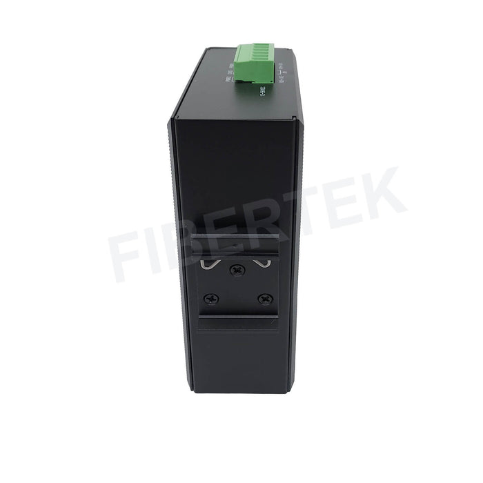 DIN Rail Clip view of FCNID-4EP-2ES Industrial PoE Fast Ethernet Converter