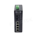 Front panel view of FCNID-4EP-2ES Industrial PoE Fast Ethernet Converter