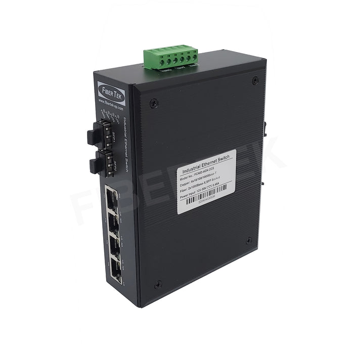 Right side view of FCNID-4GN-2GS Industrial Gigabit Ethernet Converter