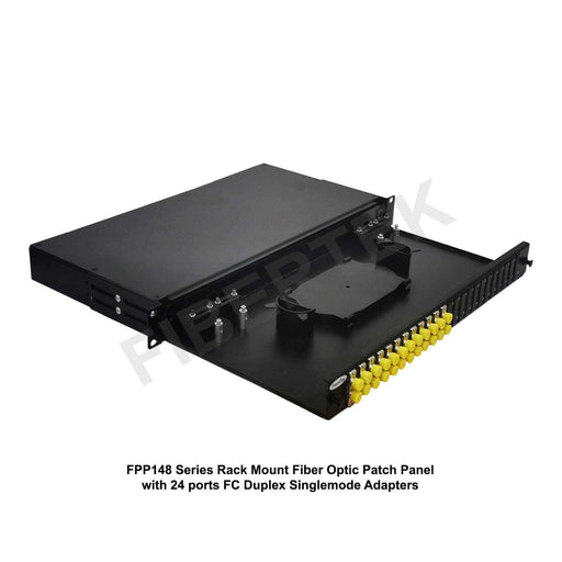 FPP148 Series Rack Mount Fiber Patch Panel with 24 ports FC Duplex Singlemode Adapters