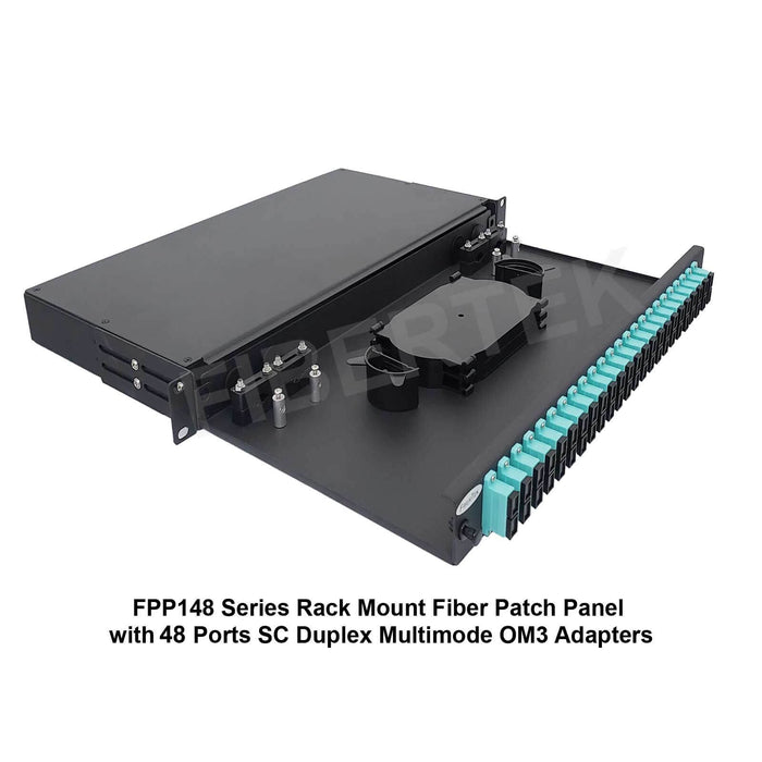 Rack Mount Sliding Patch Panels SC Duplex 1U FPP148 Series — FiberTek ...