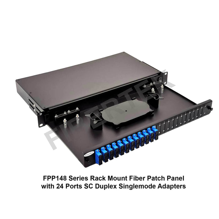 FPP148 series rack mount patch panel  with 24 ports SC Duplex Singlemode Adapters