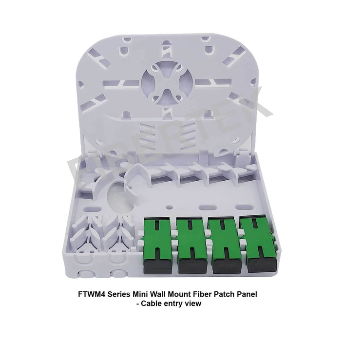 FTWM4 Series Mini Wall Mount Fiber Patch Panel  Cable Entry View