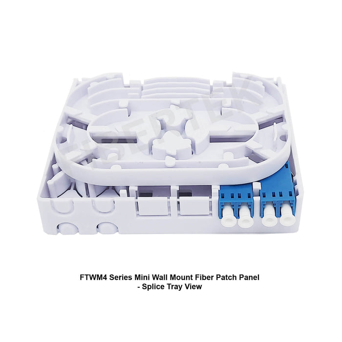 Splice Tray View of FTWM4 Series Mini Wall Mount Fiber Patch Panel 