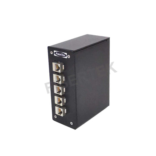 Side View of DPPY24-12-F6A(BK) STP CAT 6A DIN Rail Ethernet Copper Patch Panel 