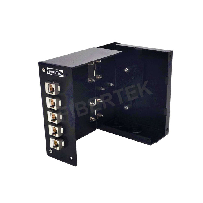 Swing Out View of DPPY24-12-S6A(BK) DIN Rail Ethernet Copper Patch Panel 