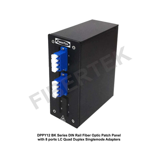 Side view of DPPY12 BK Series with 8 ports LC Quad Duplex Singlemode Adapters