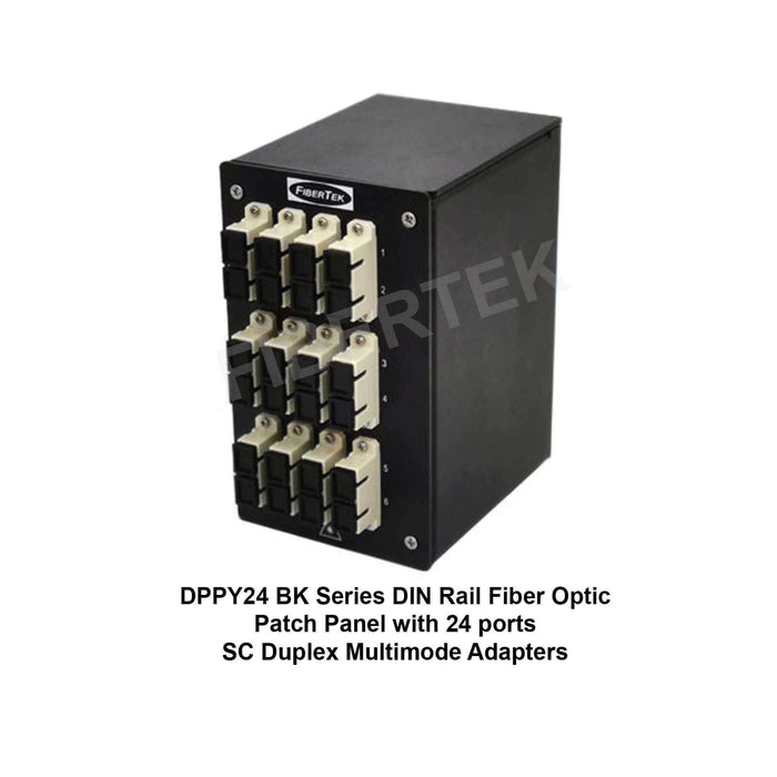 Side view of DPPY24 BK Series with 24 ports SC Duplex Multimode Adapters