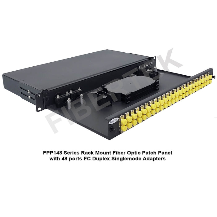 FPP148 Series Rack Mount Fiber Patch Panel with 48 ports FC Duplex Singlemode Adapters