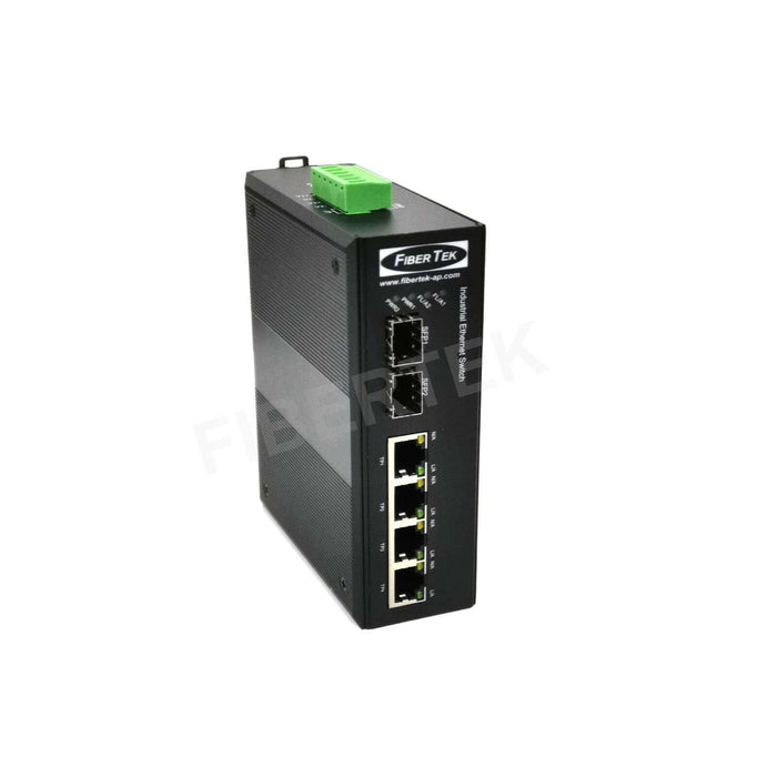 FCNID-4EN-2ES Industrial Fast Ethernet Media Converter Side View 1