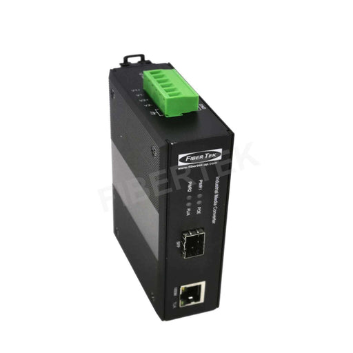 Right side view of FCNID-1GP-1GS Industrial PoE Gigabit Ethernet Converter