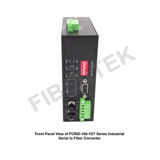 Industrial Serial to Fiber Converter 1DT Series Front Panel View 