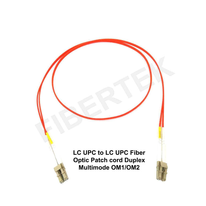 LC UPC to LC UPC Multimode OM1/OM2 Fiber Optic Patchcord