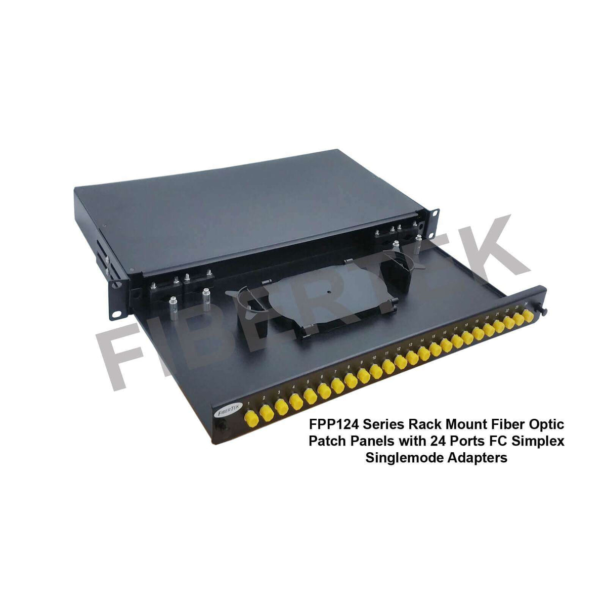 Rack Mount Fiber Patch Panel 1U with FC Adapters FPP124 Series ...