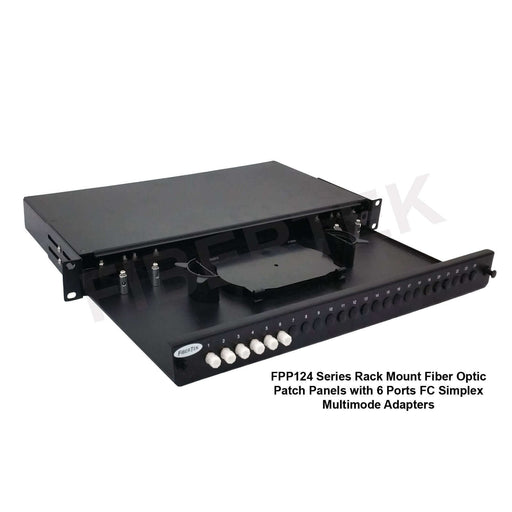 Sliding Rack Mount Panel 6 Ports FC Simplex Multimode