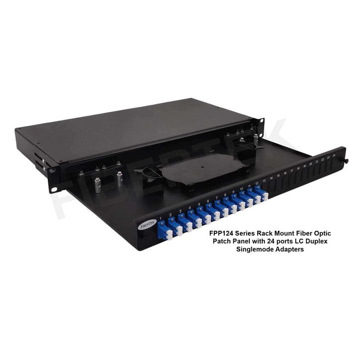 Sliding Rack Mount Fiber Patch Panel LC Duplex 1U FPP124 Series ...