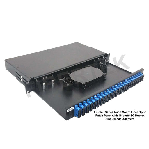 FPP148 series rack mount patch panel  with 48  ports SC Duplex Singlemode Adapters