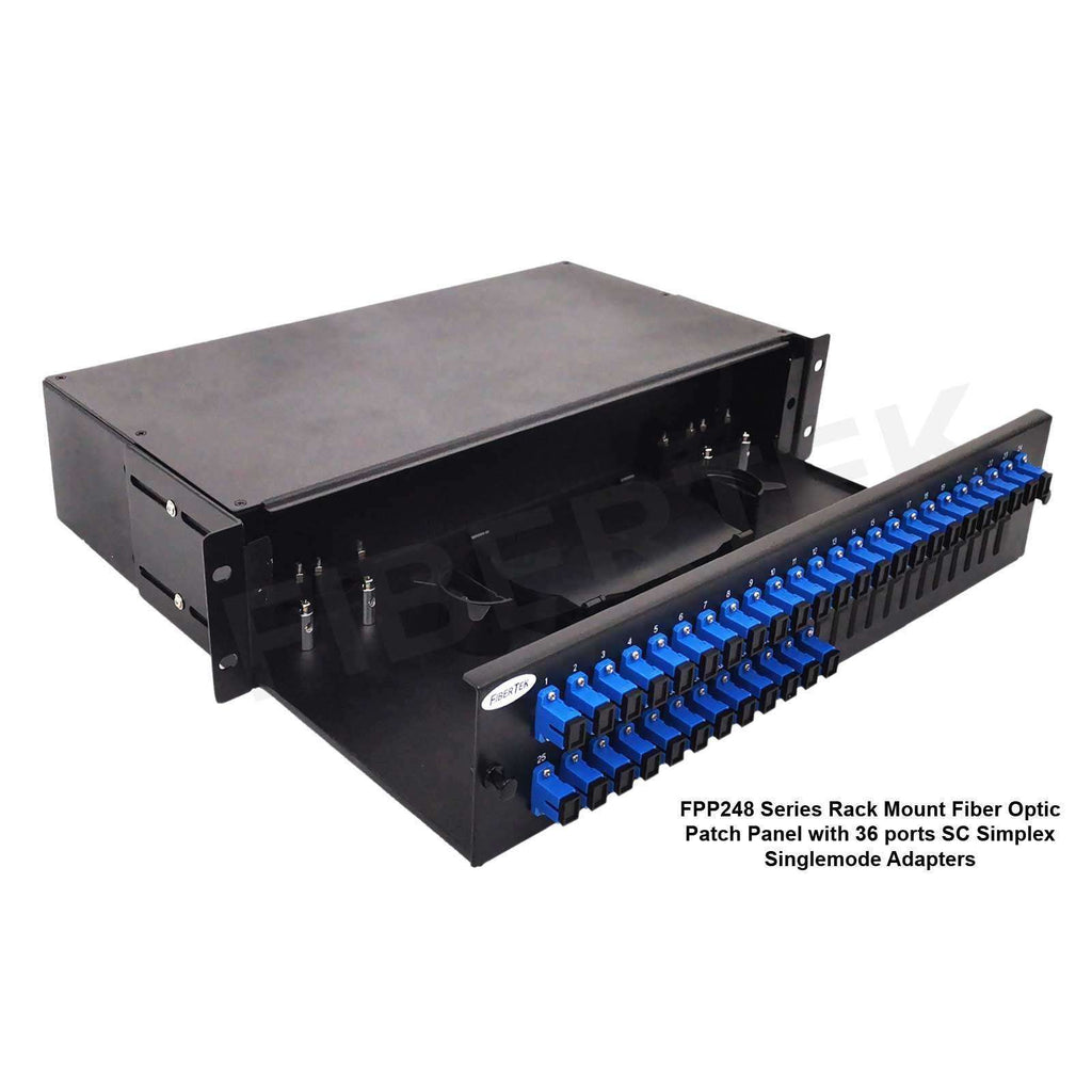 Fiber Panel Rack Rack Mount Fiber Patch Panels — FiberTek Fiber Shop